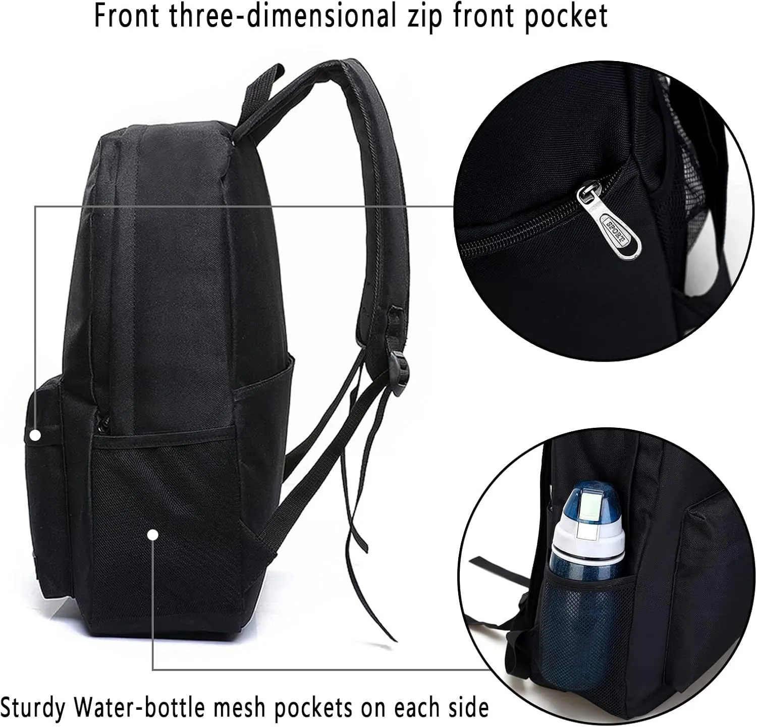 Pentagram Unisex Classic Canvas Backpack for School Bookbag Laptop Bag