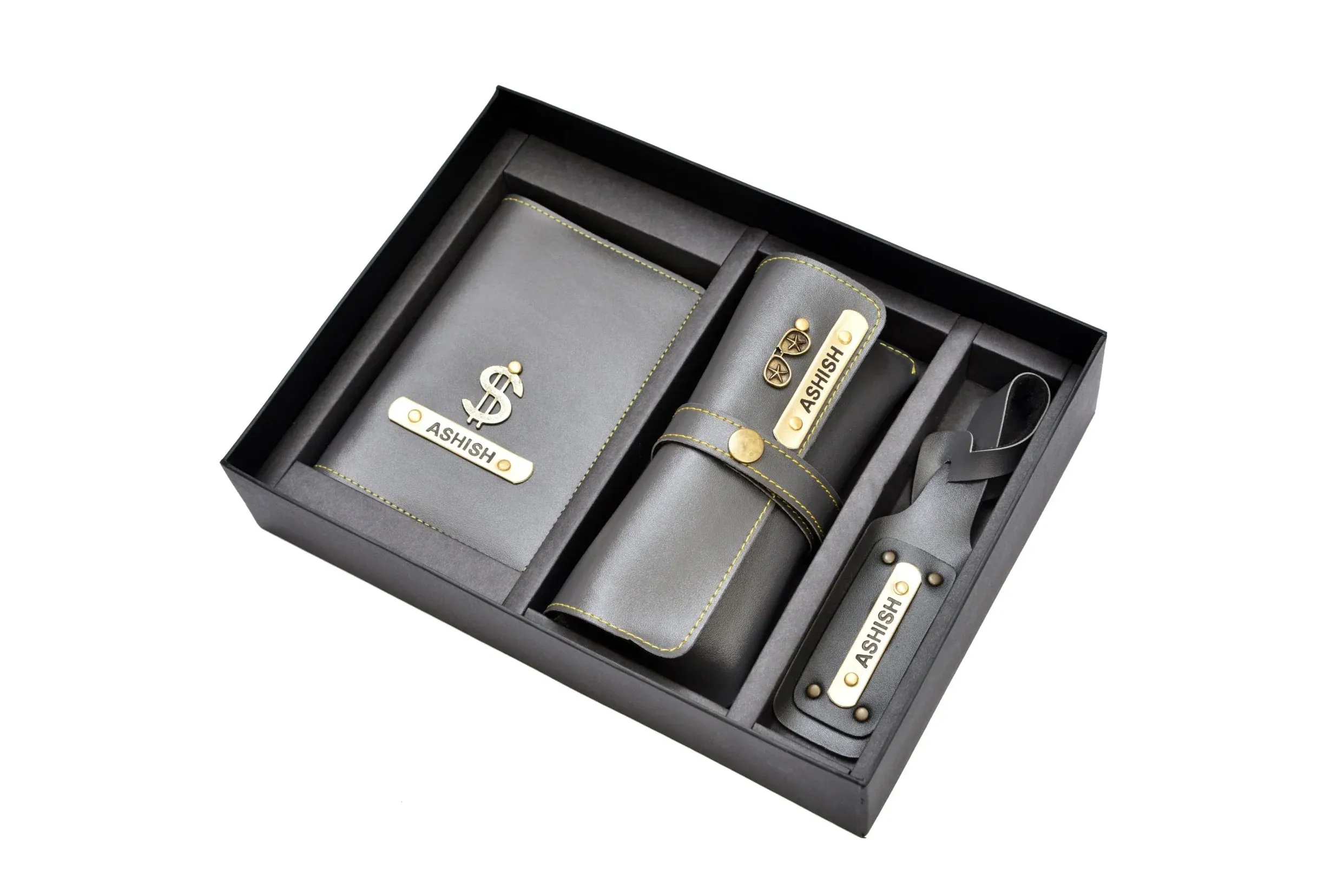 Personalized Frequent Traveller Combo (3 pcs) - Grey