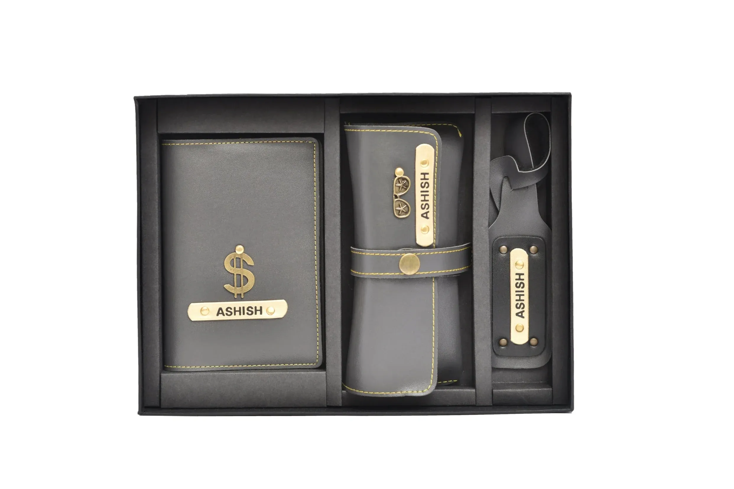 Personalized Frequent Traveller Combo (3 pcs) - Grey