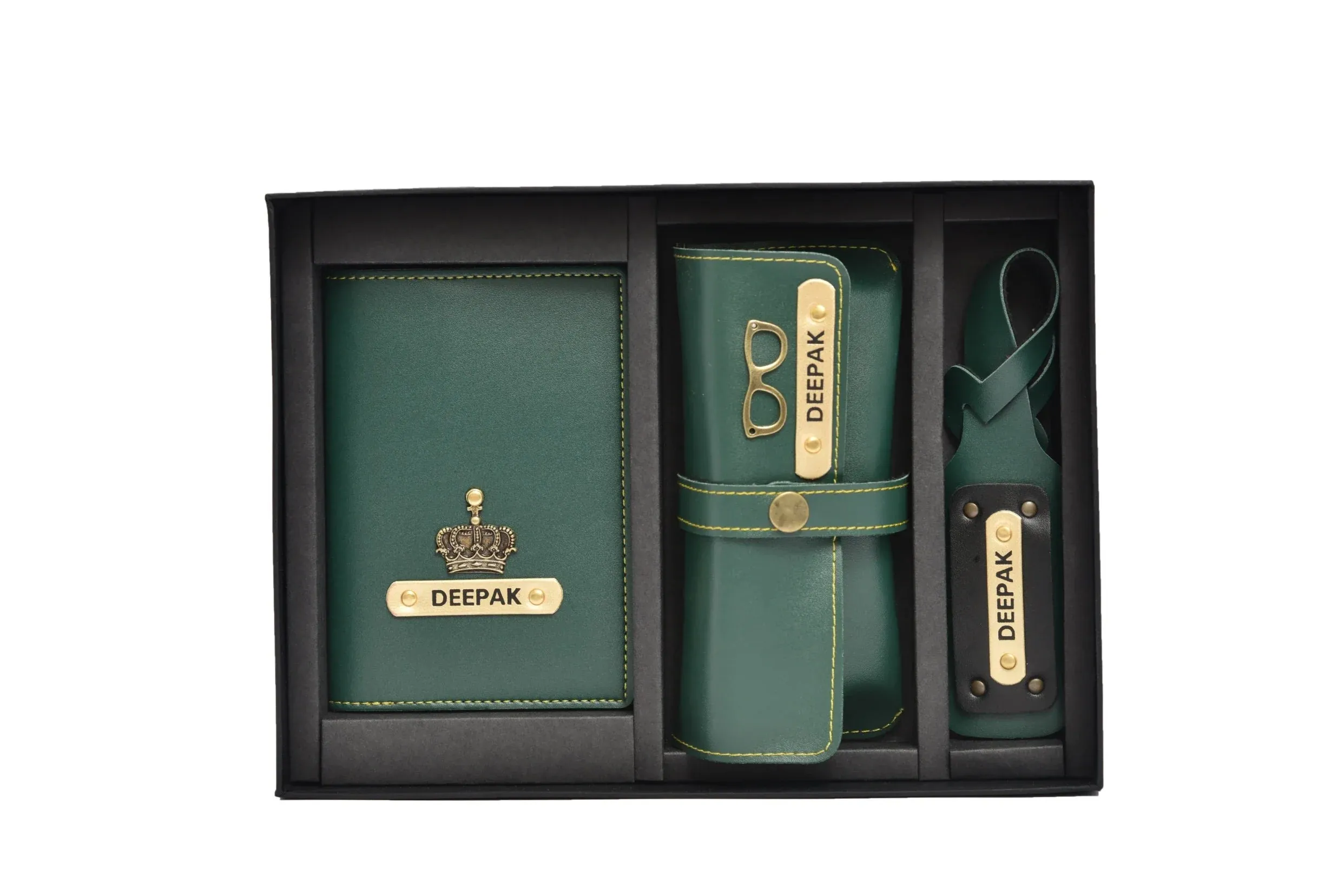 Personalized Frequent Traveller Combo (3 pcs) - Olive Green