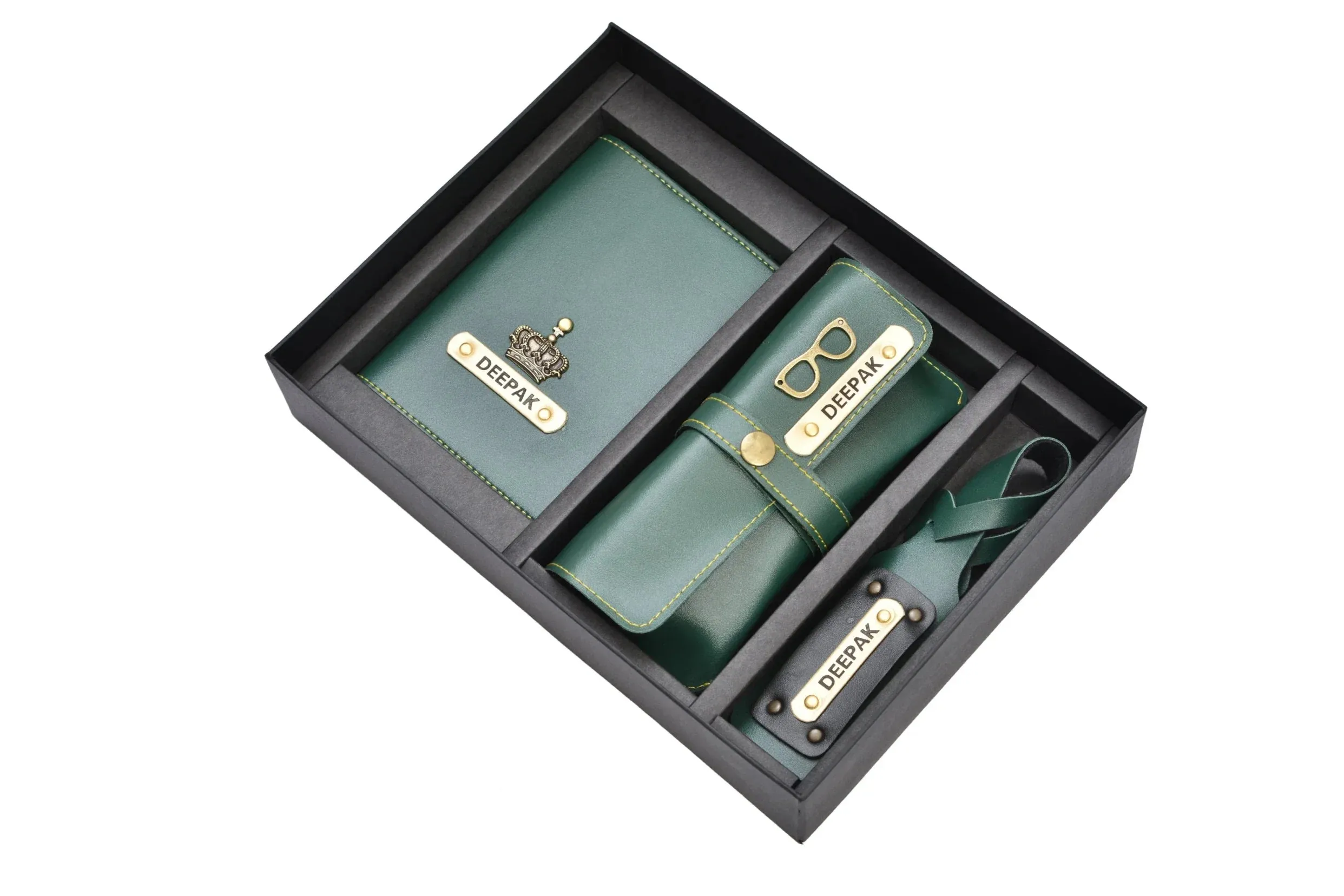 Personalized Frequent Traveller Combo (3 pcs) - Olive Green