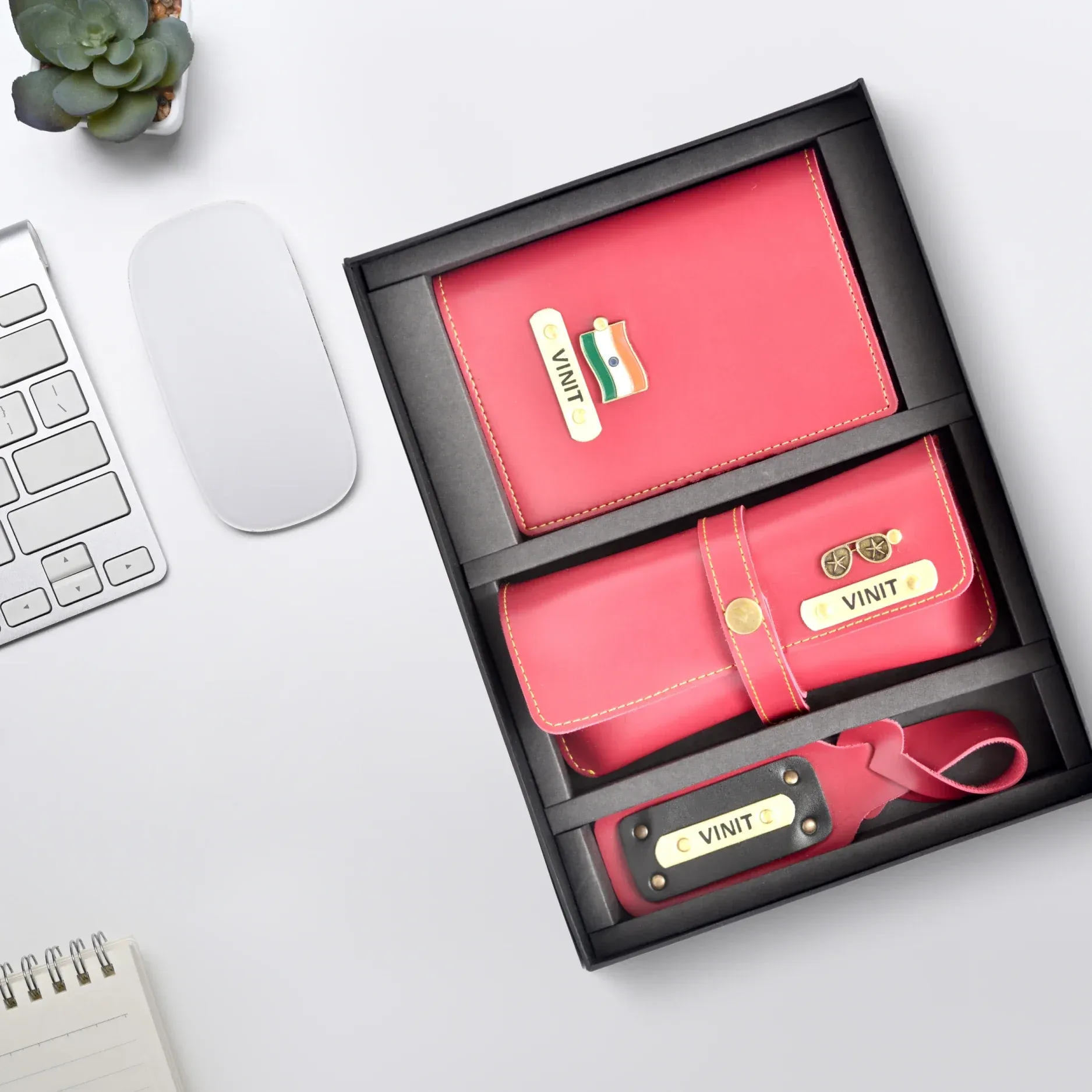 Personalized Frequent Traveller Combo (3 pcs) - Pink