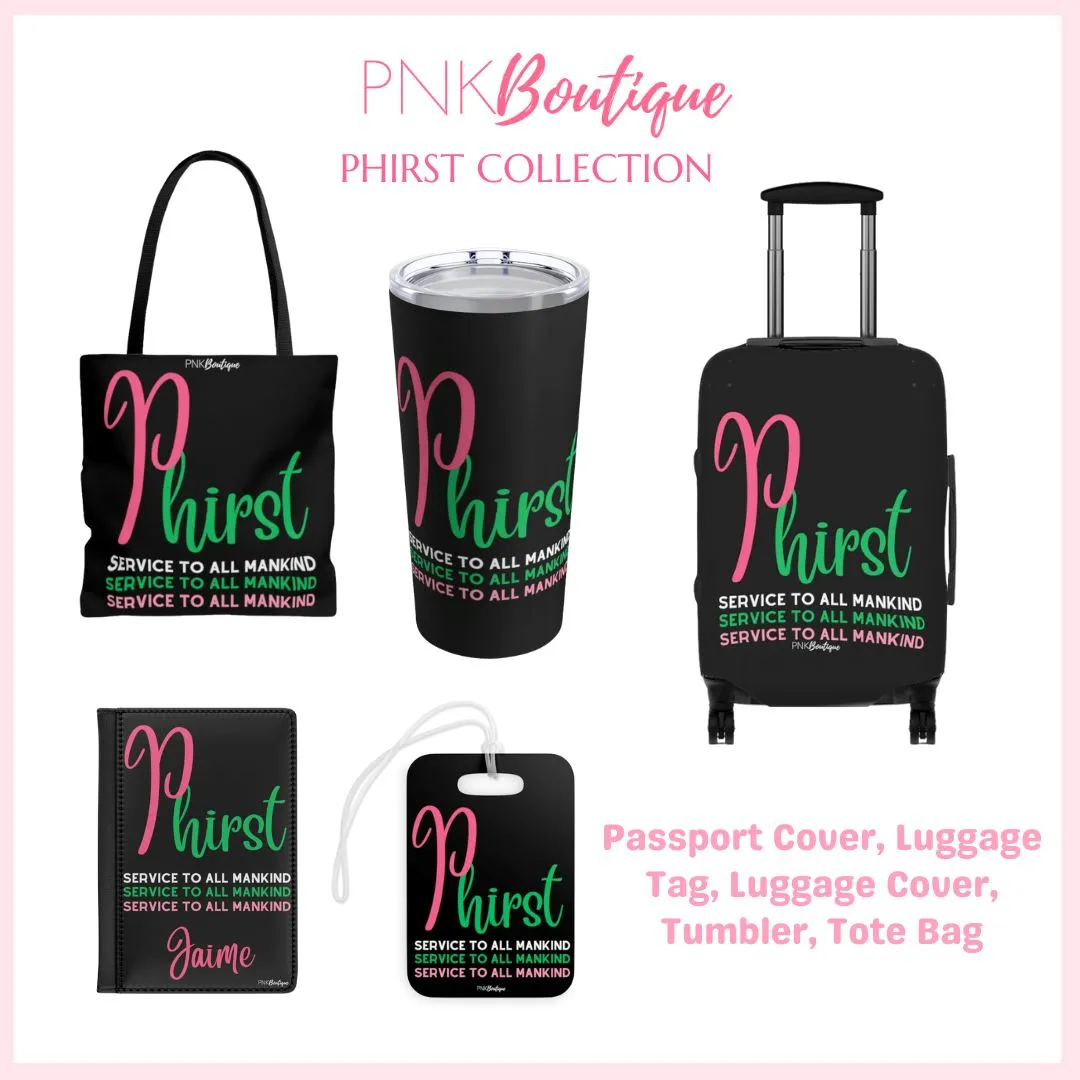 Phirst Pink and Green Luggage Cover