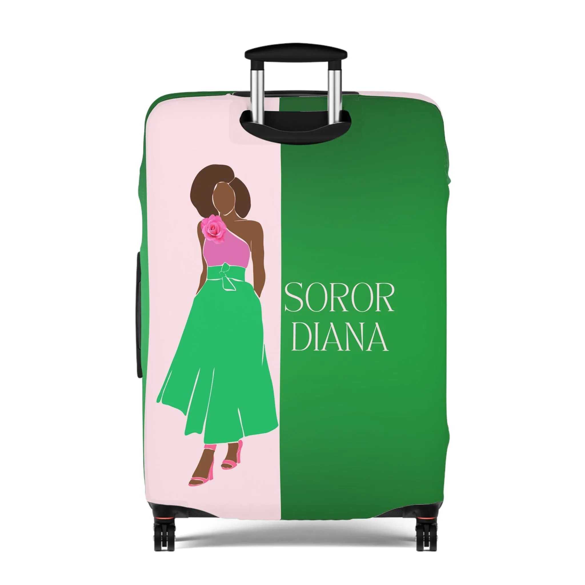 Pink and Green Affair Luggage Cover