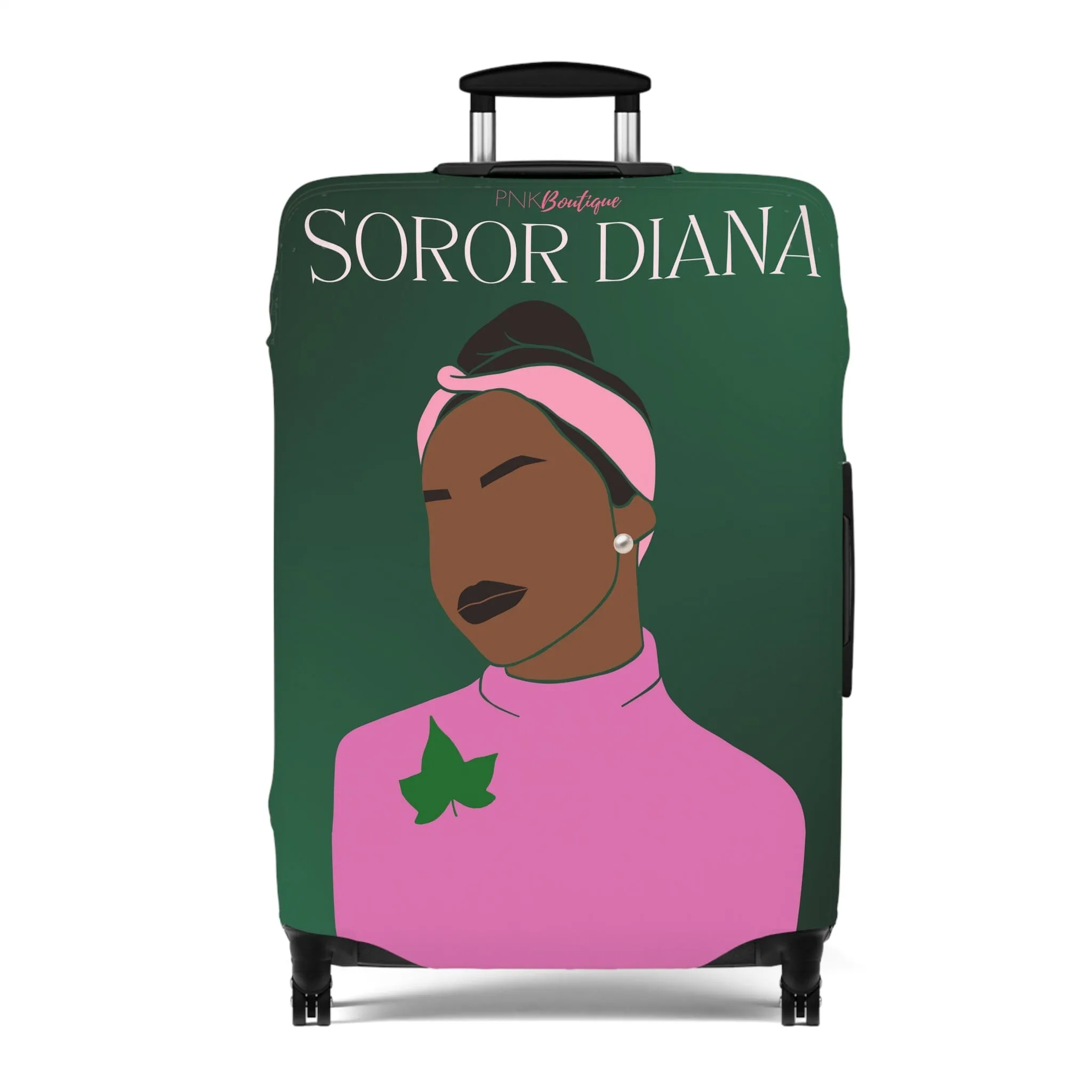Pink and Green Affair Luggage Cover