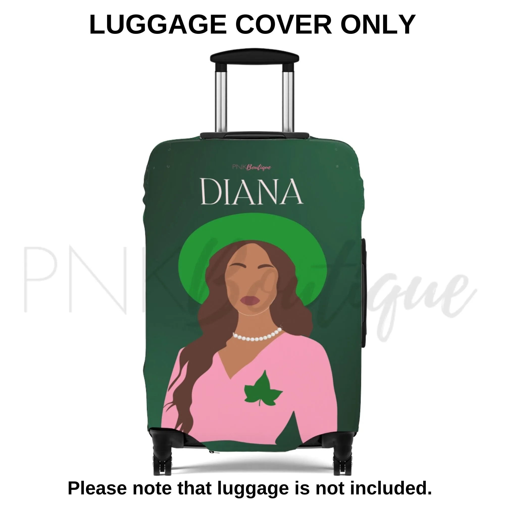 Pink and Green Affair Luggage Cover
