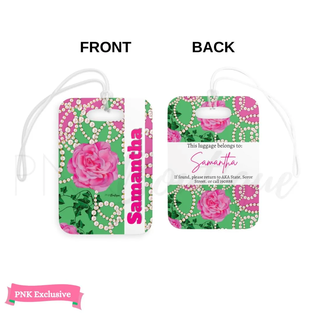 PNK Signature Pink & Green Luggage Tag