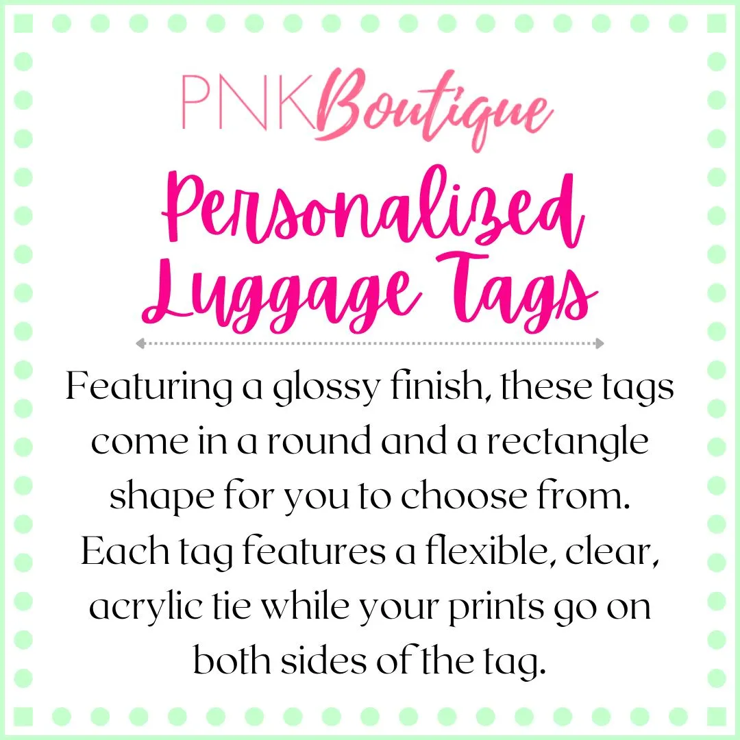 PNK Signature Pink & Green Luggage Tag