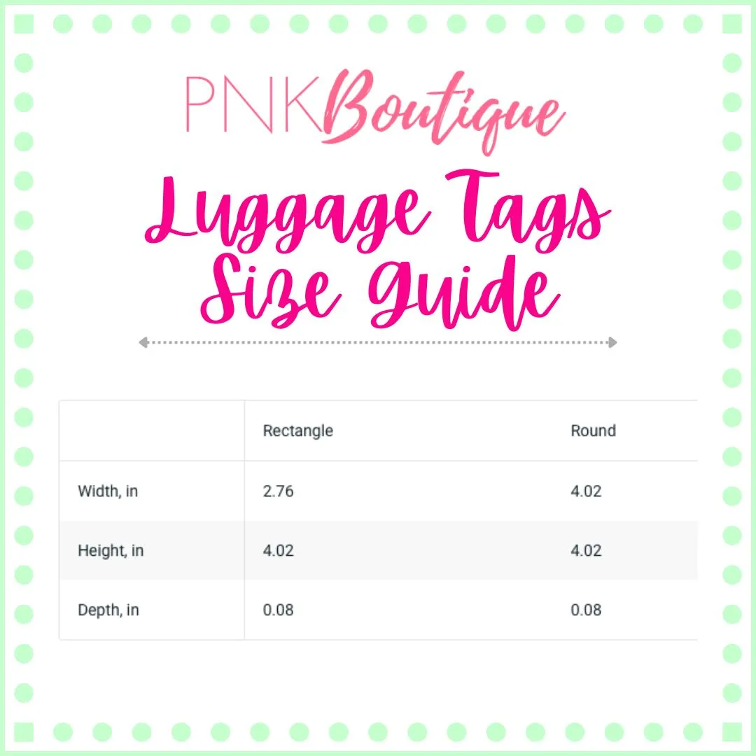 PNK Signature Pink & Green Luggage Tag