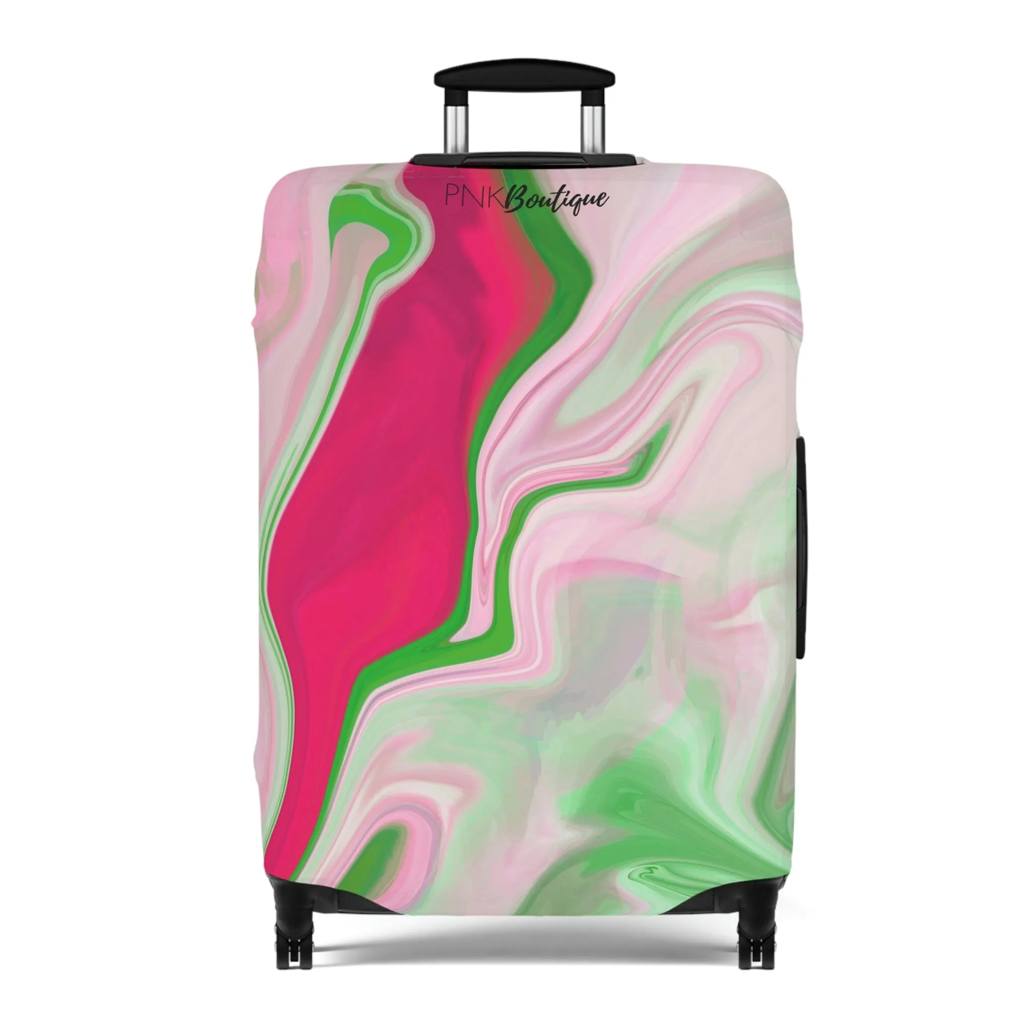 PNK Watercolor Pink & Green Luggage Cover