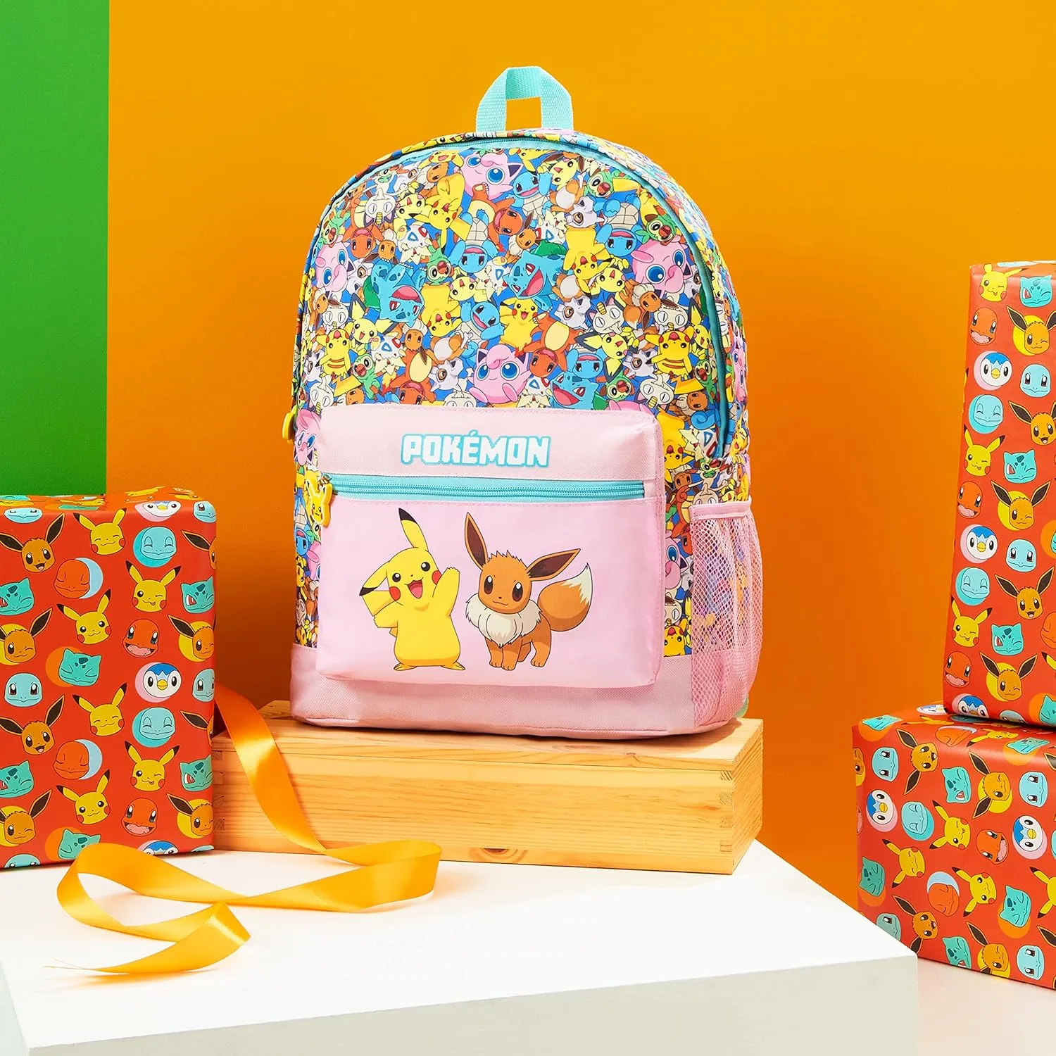 Pokemon Backpacks for Girls and Boys Teenagers Kids Rucksack Pikachu Primary School Bags for Girls and Boys (Pink)