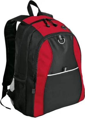 Port Authority Contrast Honeycomb Backpack. BG1020, Red/ Black, OSFA