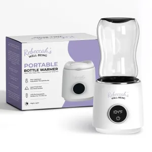 Portable Baby Bottle Warmer for Travel - Lightweight, Rechargeable, No-Leak Design, 4 Temp Settings (98°F-122°F), Compatible with Most Baby Bottles - A Newborn Essential Must Have!