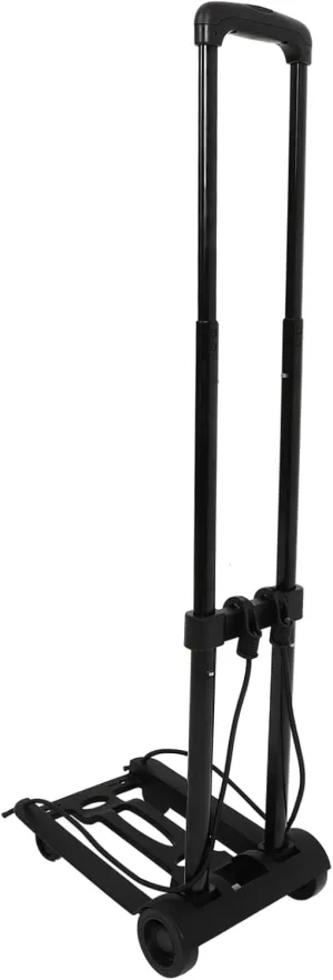 Portable Foldable Grocery Cart with Double Wheel Design Elastic Cord for Secure Transport for Shopping and Travel Sturdy Frame and Handle