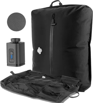 Professional Vacuum Bags for Travel with Wireless Vacuum Pump, Dobaly IP67 Reusable Vacuum Compression Bags for Suitcases and Backpack Space Saver Vacuum Bags Lightweight&Durable (2PC Pump)