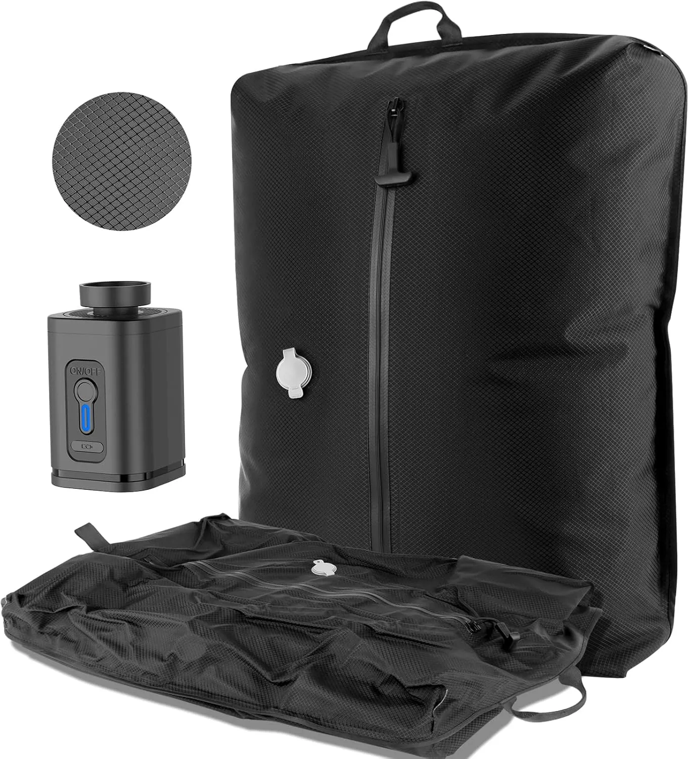 Professional Vacuum Bags for Travel with Wireless Vacuum Pump, Dobaly IP67 Reusable Vacuum Compression Bags for Suitcases and Backpack Space Saver Vacuum Bags Lightweight&Durable (2PC Pump)
