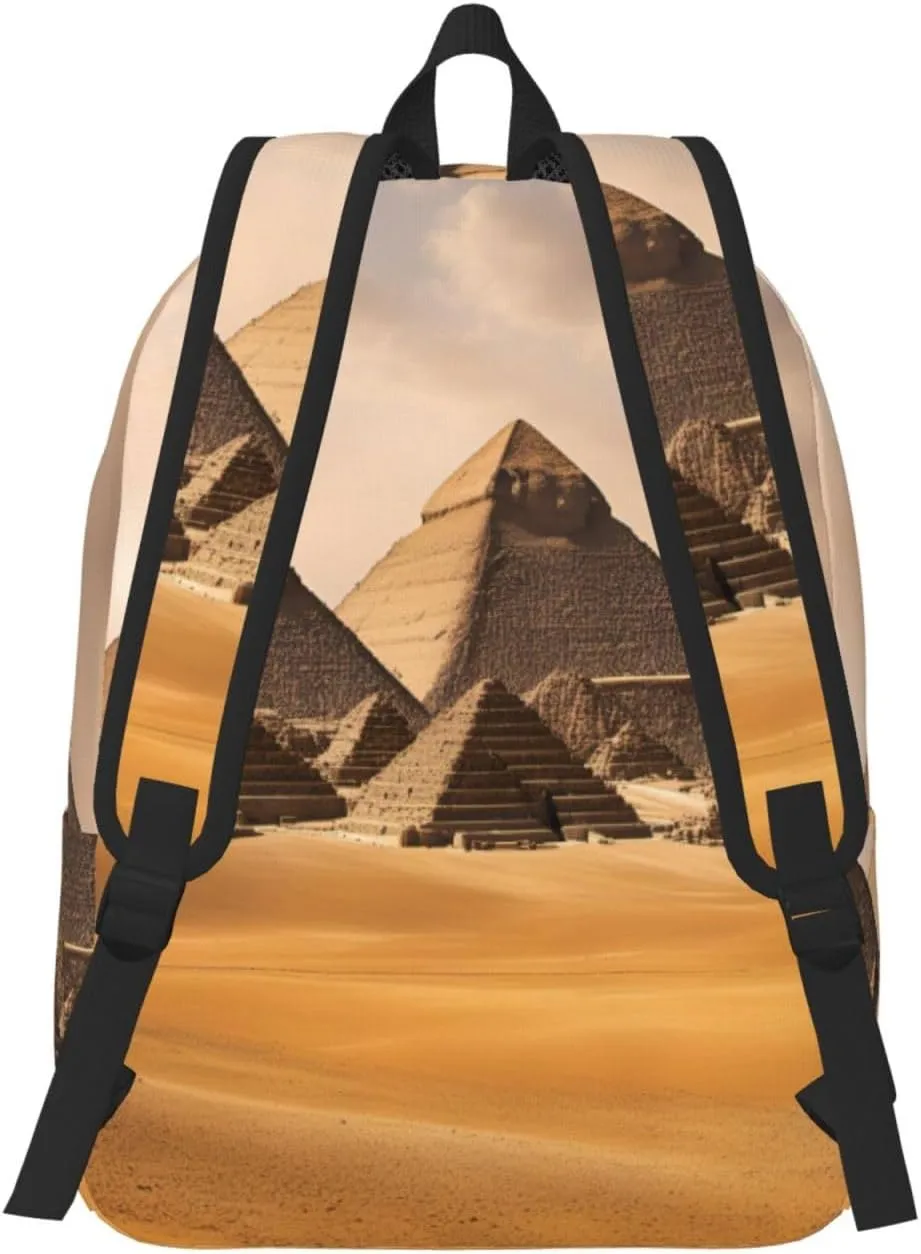 Pyramids of Egypt print Hiking Backpack Casual Daypack Outdoor Travel Backpacks Bookbag for Men Women Adult