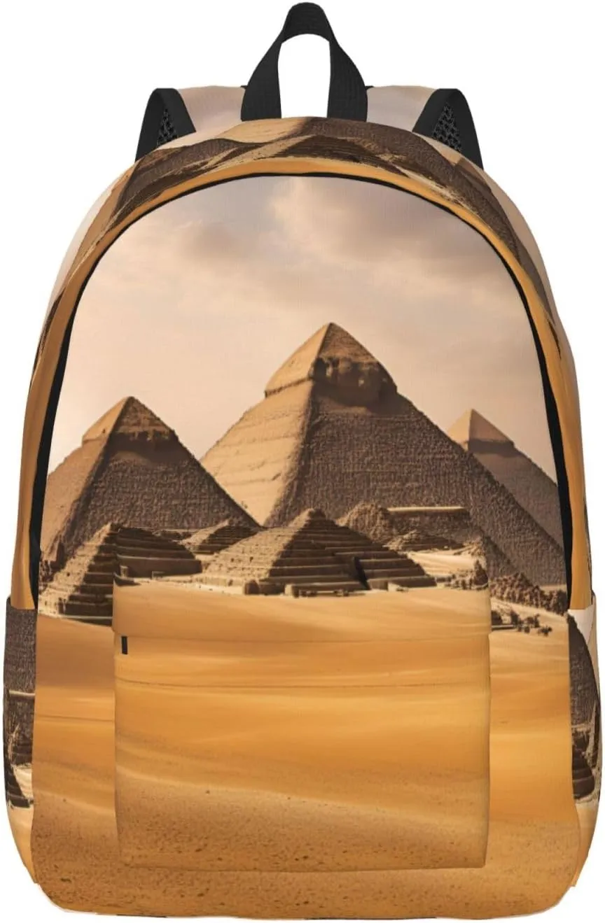 Pyramids of Egypt print Hiking Backpack Casual Daypack Outdoor Travel Backpacks Bookbag for Men Women Adult