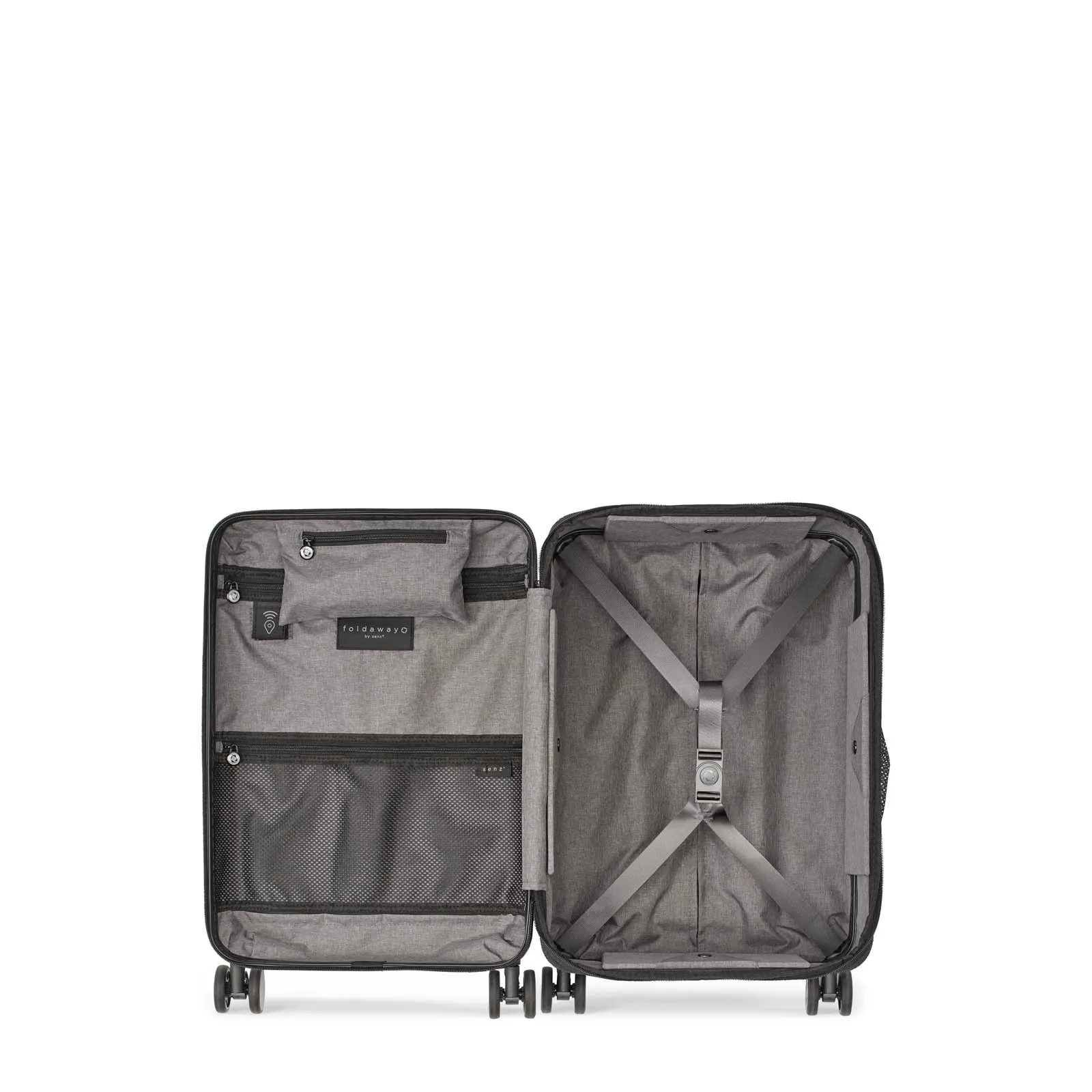 Red foldable carry on trolley senz° foldaway carry on trolley passion red