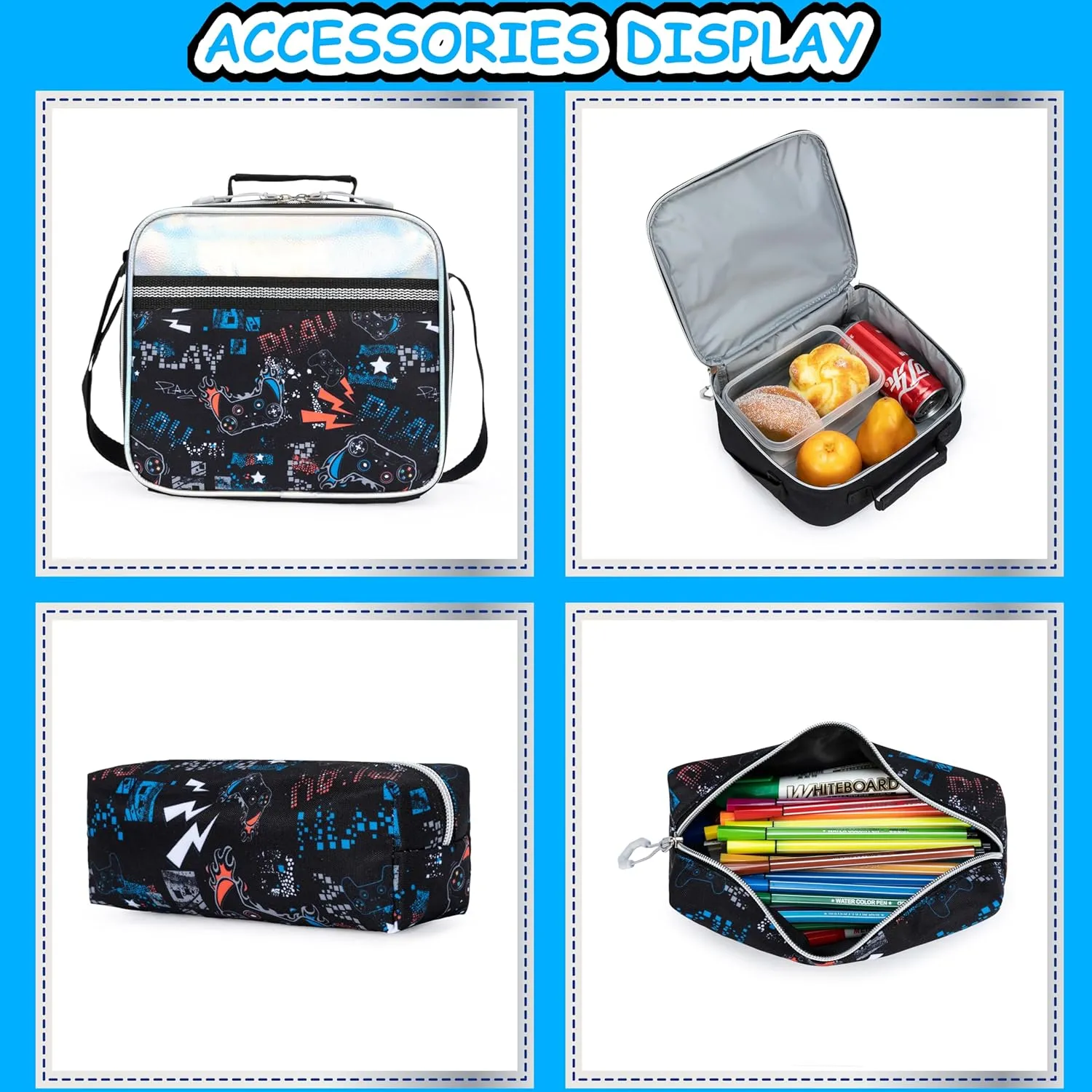 Rolling Backpack for Boys 6-8 with Wheels Kids Backpack Boys with Lunch Bag Pencil Case Backpack for School Elementary Kindergarten Large Capacity School Bag