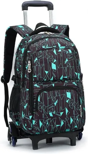 Rolling Backpack On Wheels High-Capacity School Bag Backpacks for Students Climbing Stairs Six Wheels