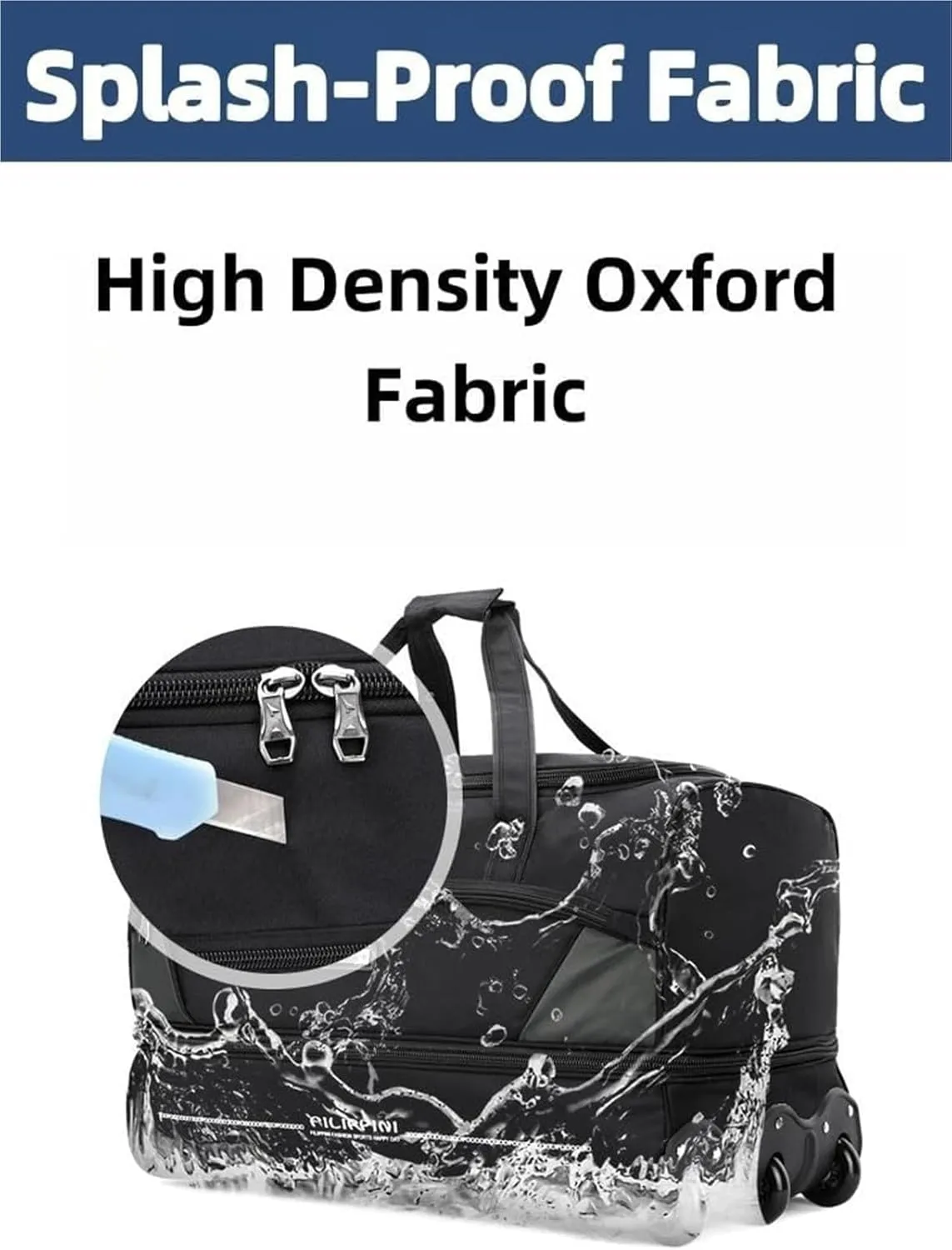 Rolling Duffle Bag With Wheels, Foldable Gym Bag With Wheels And Handle Travel Duffel Bag,Travel-Friendly And Lightweight(Green)