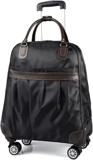 Rolling Duffle Bag With Wheels,Travel Luggage Bag ，Tote Bags For Men And Women Carry-on Luggage，Weekender Overnight Bag For Travel, Business Trips(Black,Small)