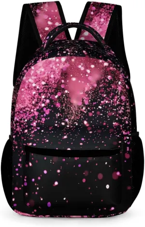 Rose Gold Particles Backpack Adjustable Strap Laptop Backpack Lightweight Business Work Bag Carry on Backpack