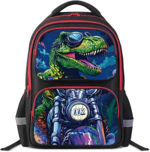 School Backpack for Boys, Dinosaur Backpack for Kids Boys Ages 6-18, Suitable for Teenagers, Primary and Junior High School Students, 17" School Bag Multifunctional Large Capacity.