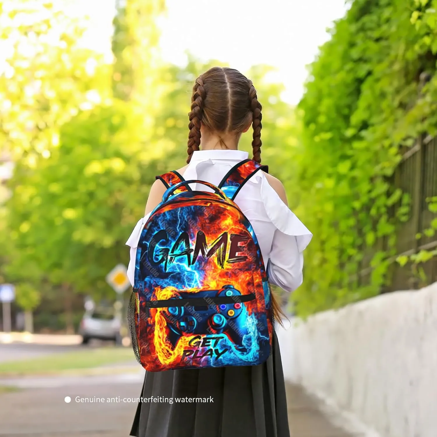 School Backpack for Boys Game Backpack for Kids Children Teens Game Boys Bag for Elementary Middle School Back to School Bag Gift for Game Lovers