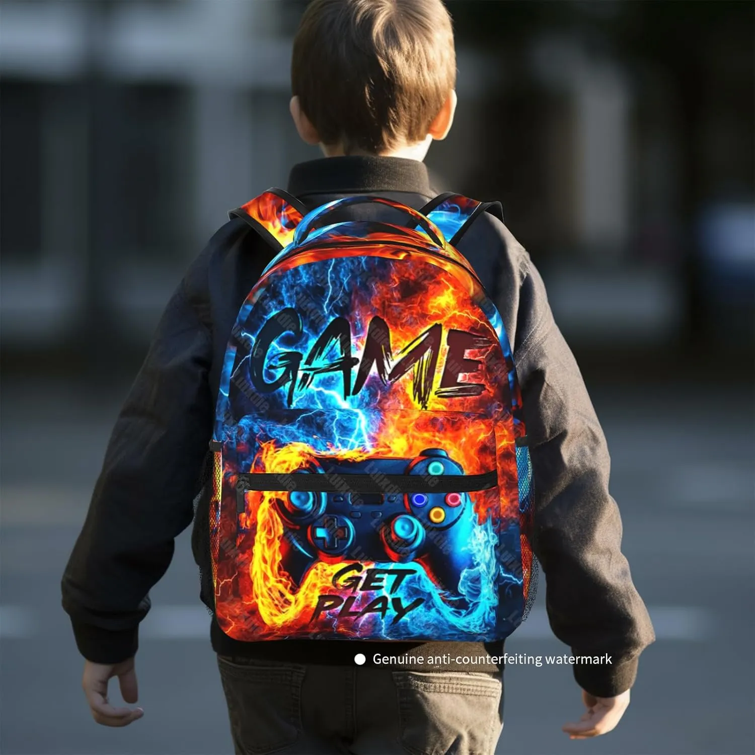 School Backpack for Boys Game Backpack for Kids Children Teens Game Boys Bag for Elementary Middle School Back to School Bag Gift for Game Lovers