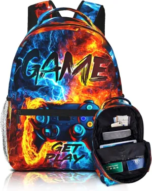 School Backpack for Boys Game Backpack for Kids Children Teens Game Boys Bag for Elementary Middle School Back to School Bag Gift for Game Lovers
