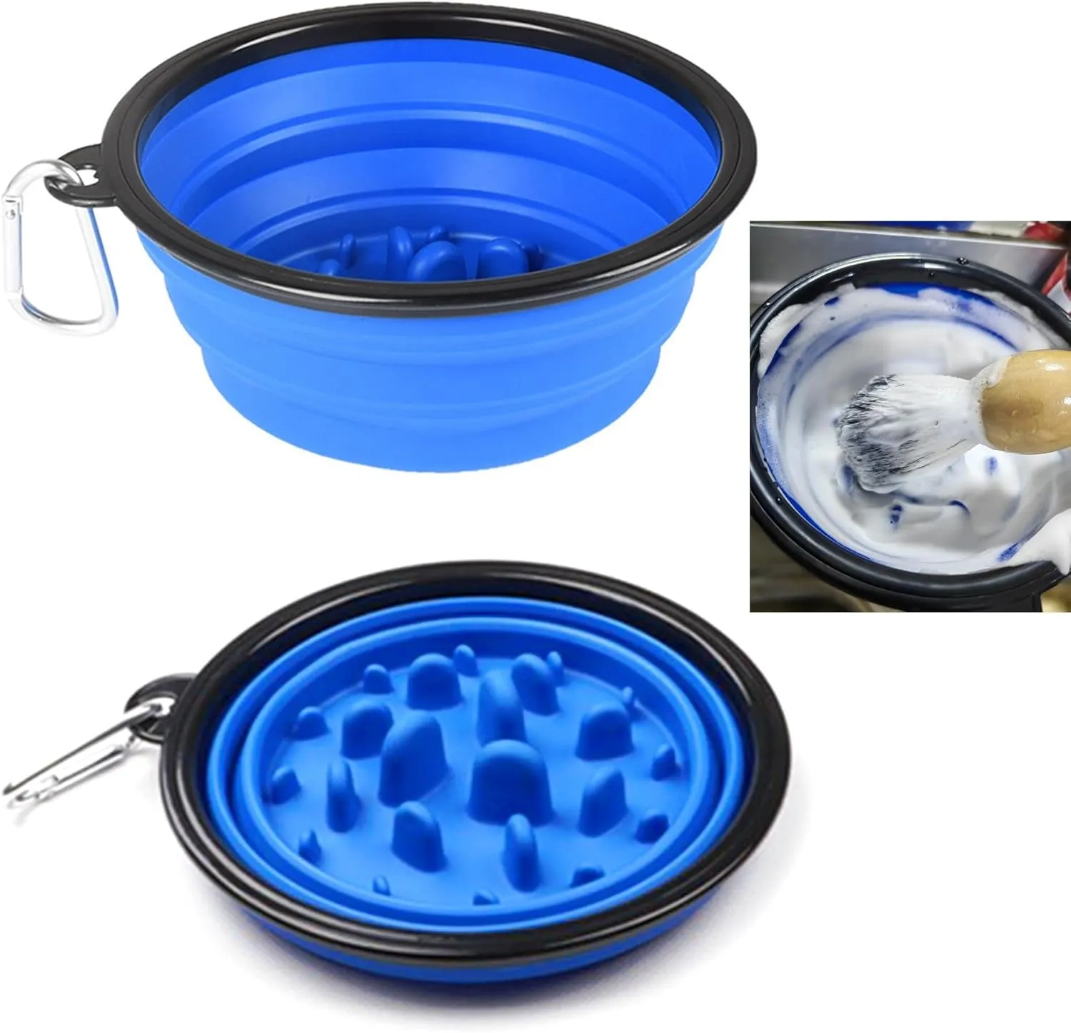 Shaving Bowl Foldable Shaving Soap Bowl for Shave Cream, Silicone Shaving Cup for Wet Shaving for Men Easy to Carry