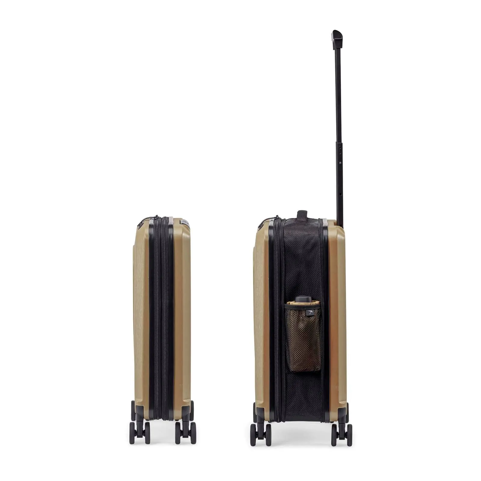 Shiny Champagne Brown foldable carry on trolley sen z° foldaway carry on trolley