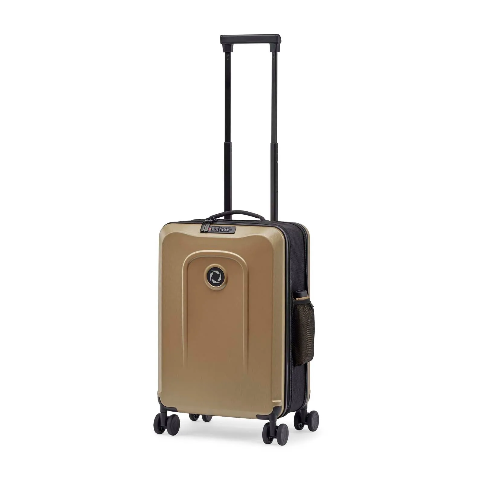 Shiny Champagne Brown foldable carry on trolley sen z° foldaway carry on trolley