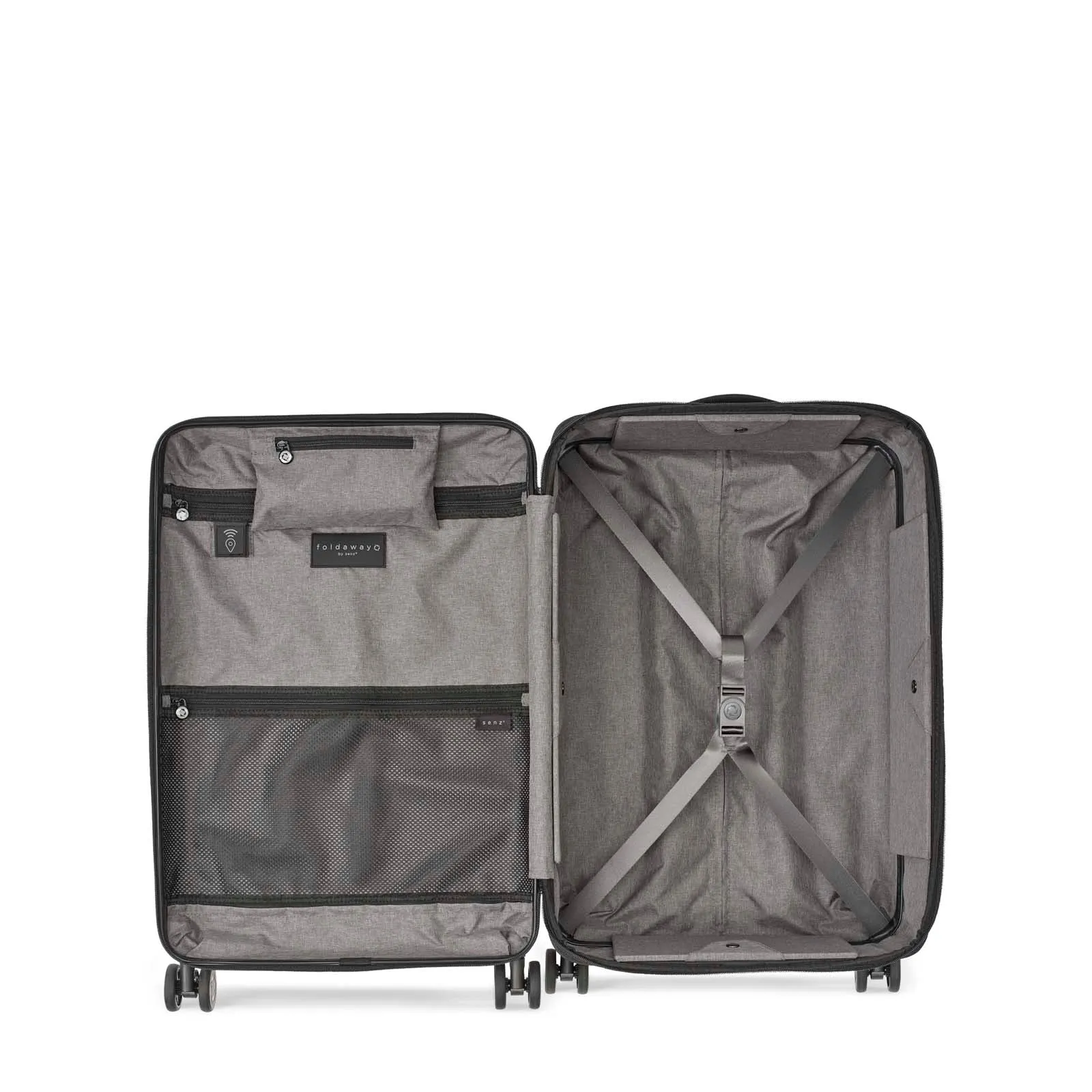 Shiny Champagne Brown foldable check in trolley senz° foldaway check in trolley