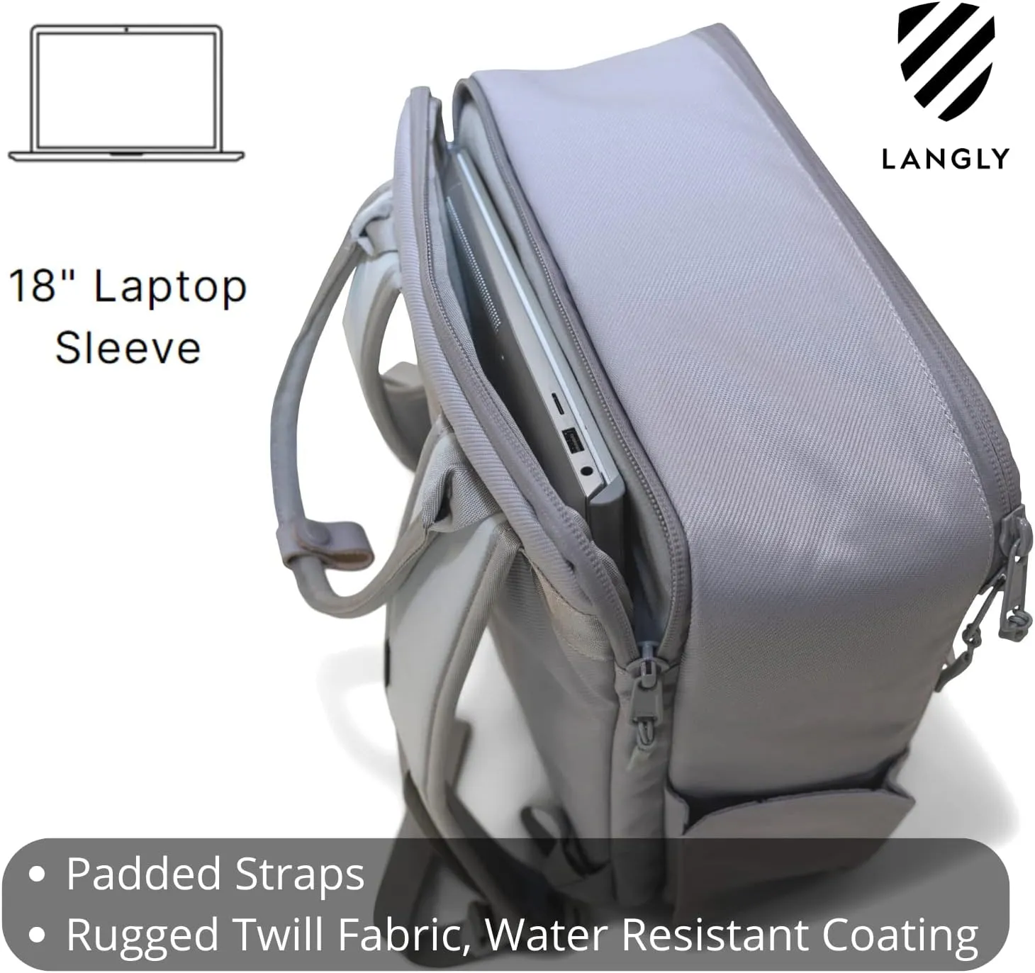 Sierra Camera Backpack: A Modern & Travel-friendly Photography Backpack Compatible With Both 18in Laptop & All Camera Gear 24L (Ash)
