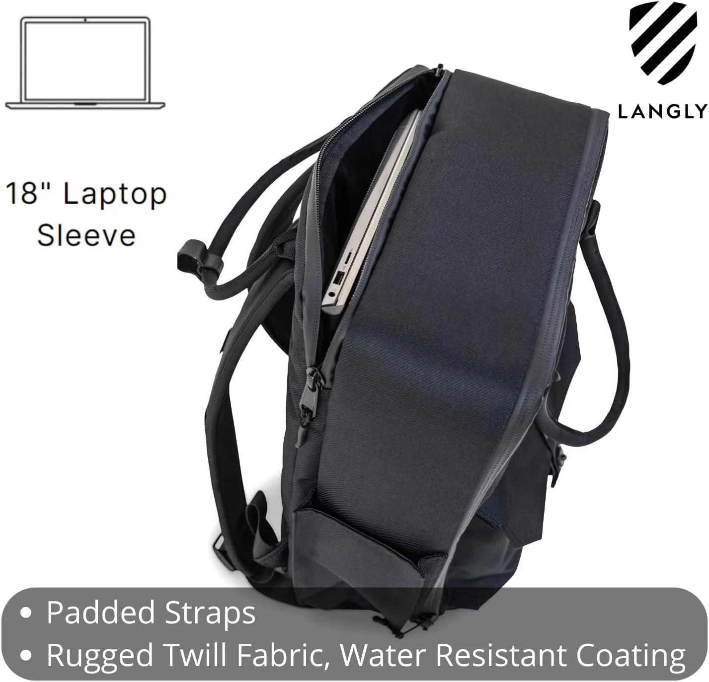 Sierra Camera Backpack: A Modern & Travel-friendly Photography Backpack Compatible With Both 18in Laptop & any Camera Type 24L (Black)