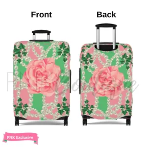 Signature 2 Pink & Green Luggage Cover