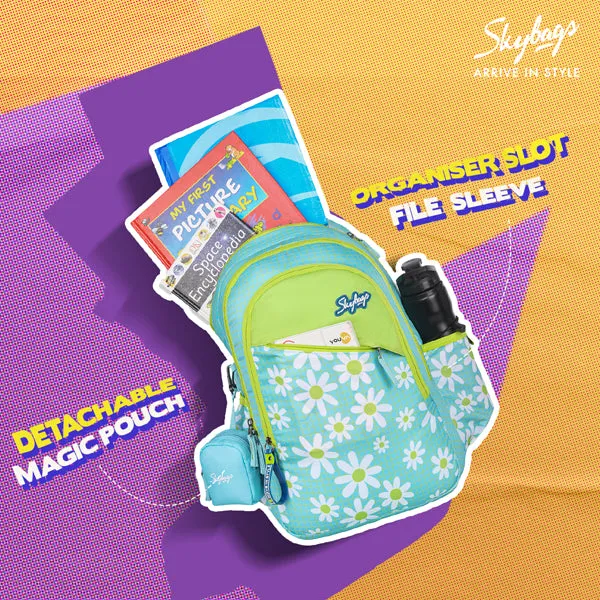 Skybags BLOOM 01 SCHOOL BACKPACK NEON GREEN