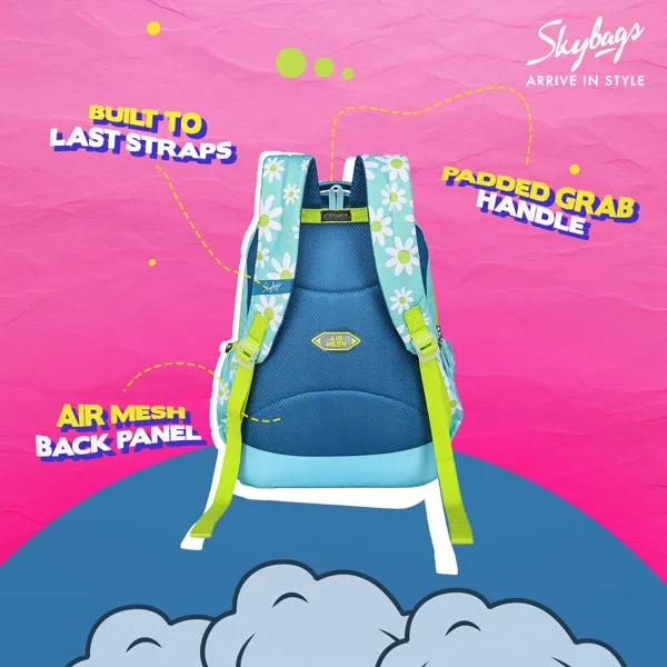 Skybags BLOOM 01 SCHOOL BACKPACK NEON GREEN