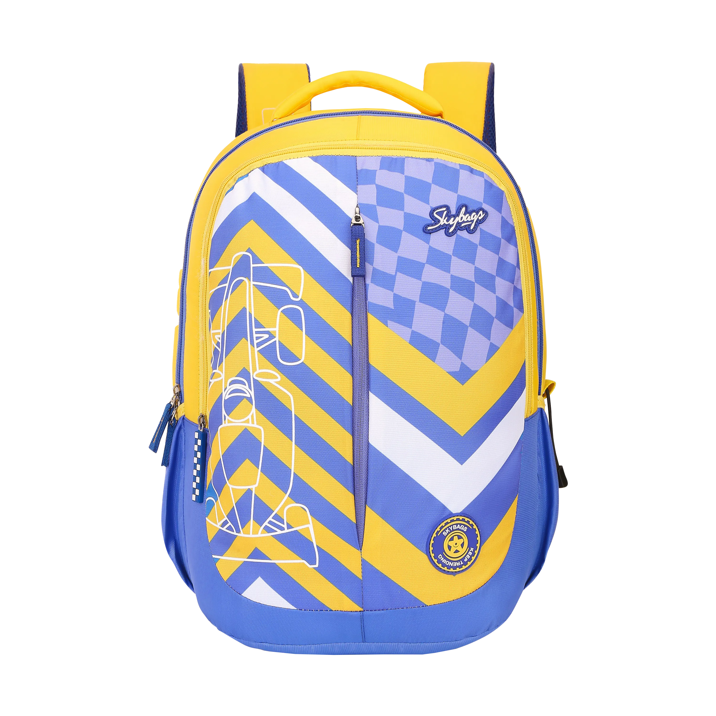 Skybags KLAN PRO 03 SCHOOL BACKPACK PURPLE YELLOW