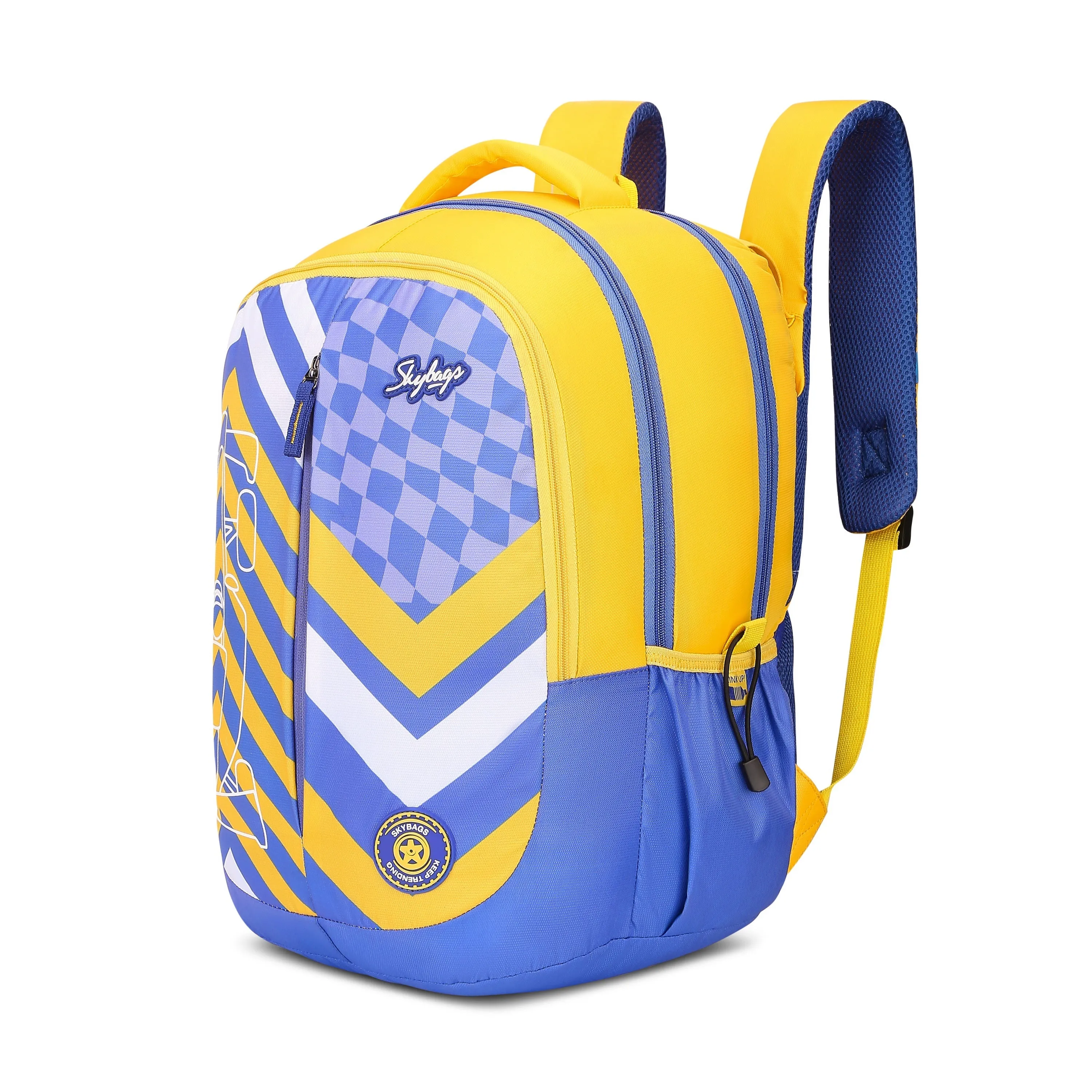 Skybags KLAN PRO 03 SCHOOL BACKPACK PURPLE YELLOW