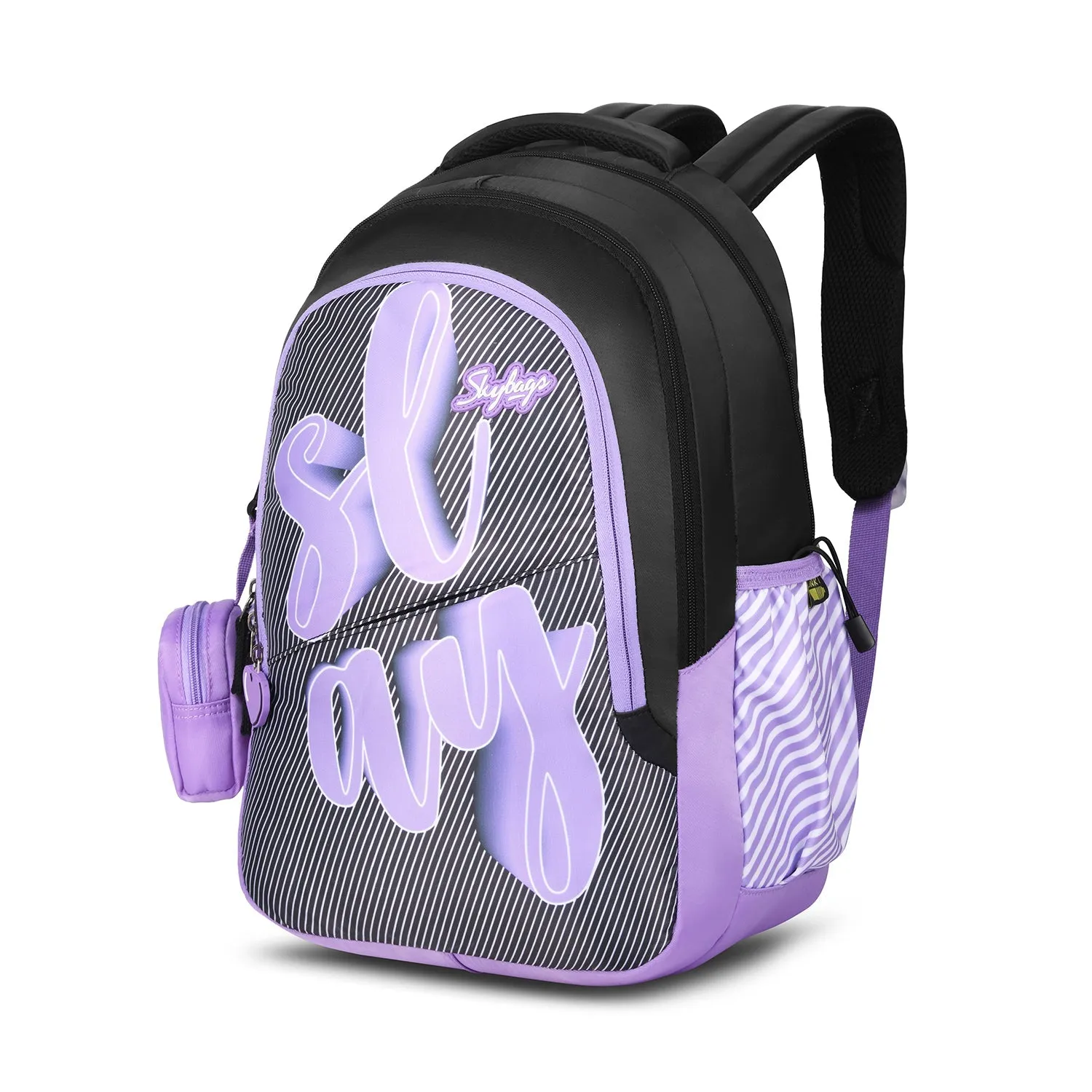 Skybags PEARL 06 SCHOOL BACKPACK BLACK PURPLE