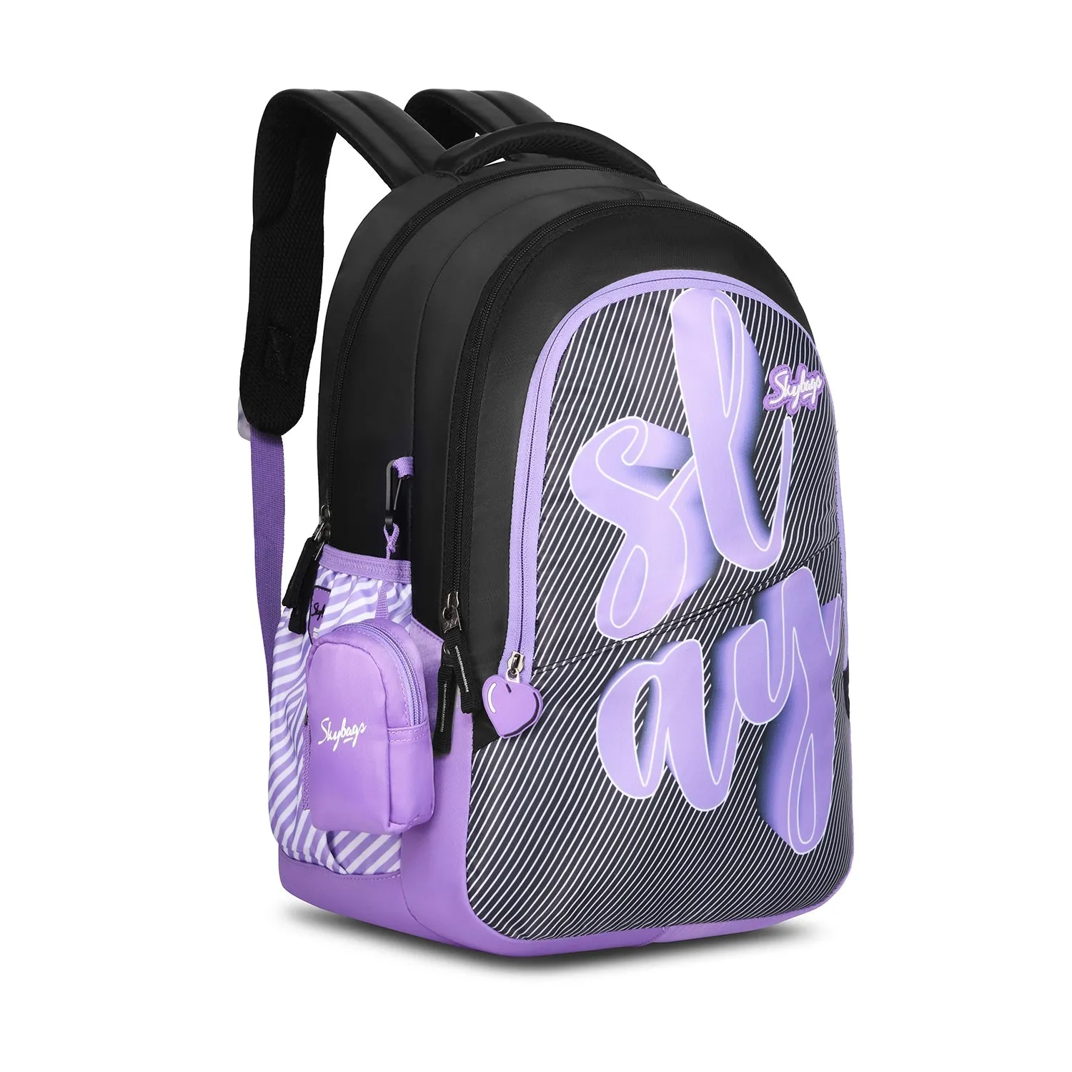 Skybags PEARL 06 SCHOOL BACKPACK BLACK PURPLE