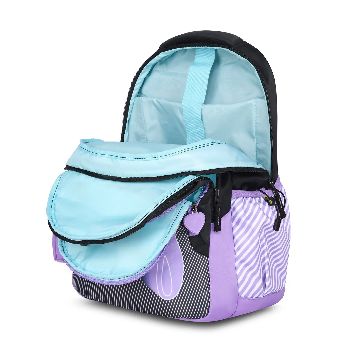Skybags PEARL 06 SCHOOL BACKPACK BLACK PURPLE