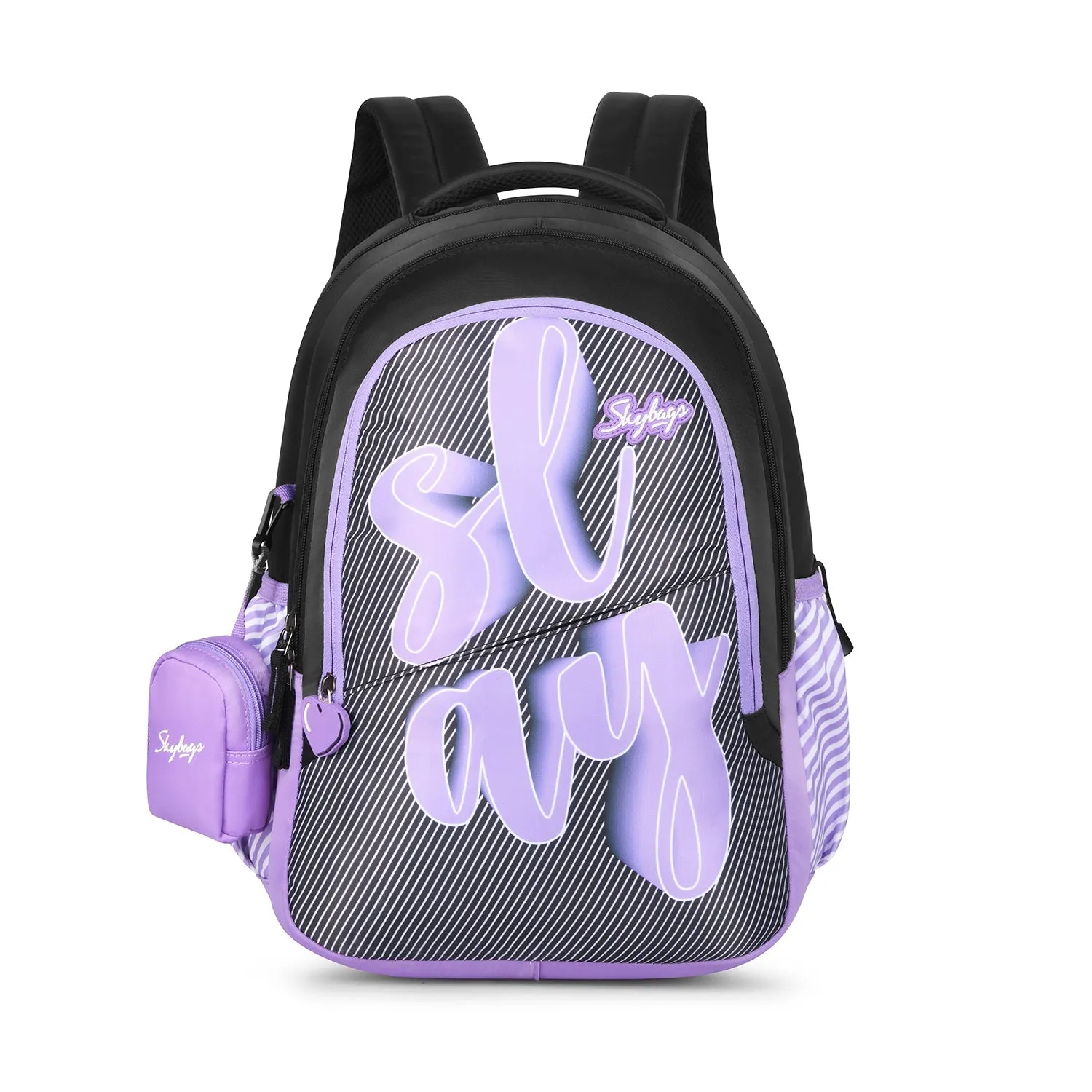 Skybags PEARL 06 SCHOOL BACKPACK BLACK PURPLE