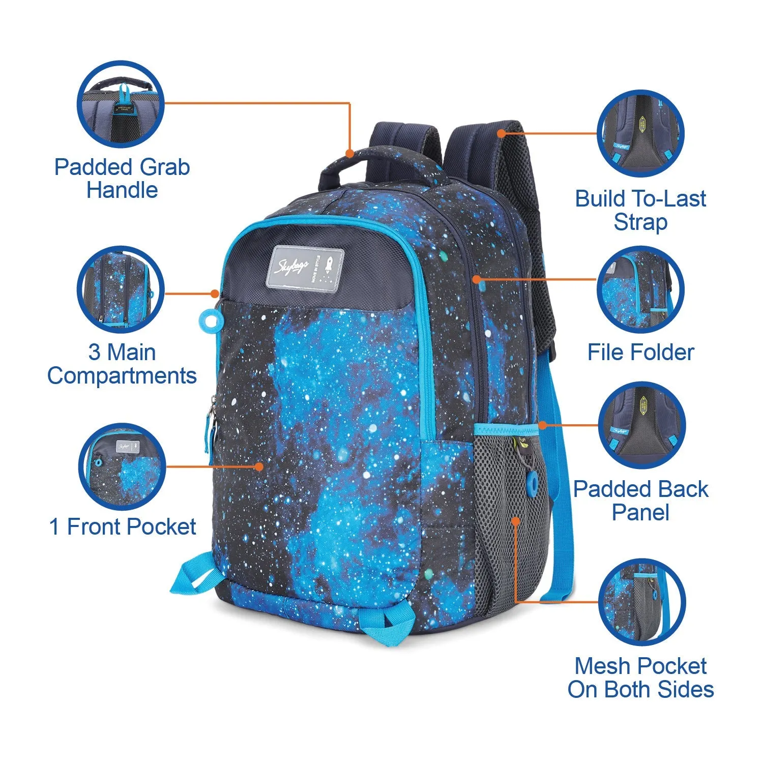Skybags Riddle 1  School Bp Black