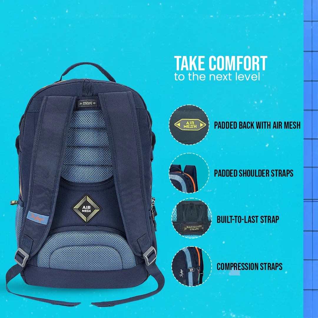 Skybags Strider Nxt 02  Laptop Backpack (H) Indigo Blue