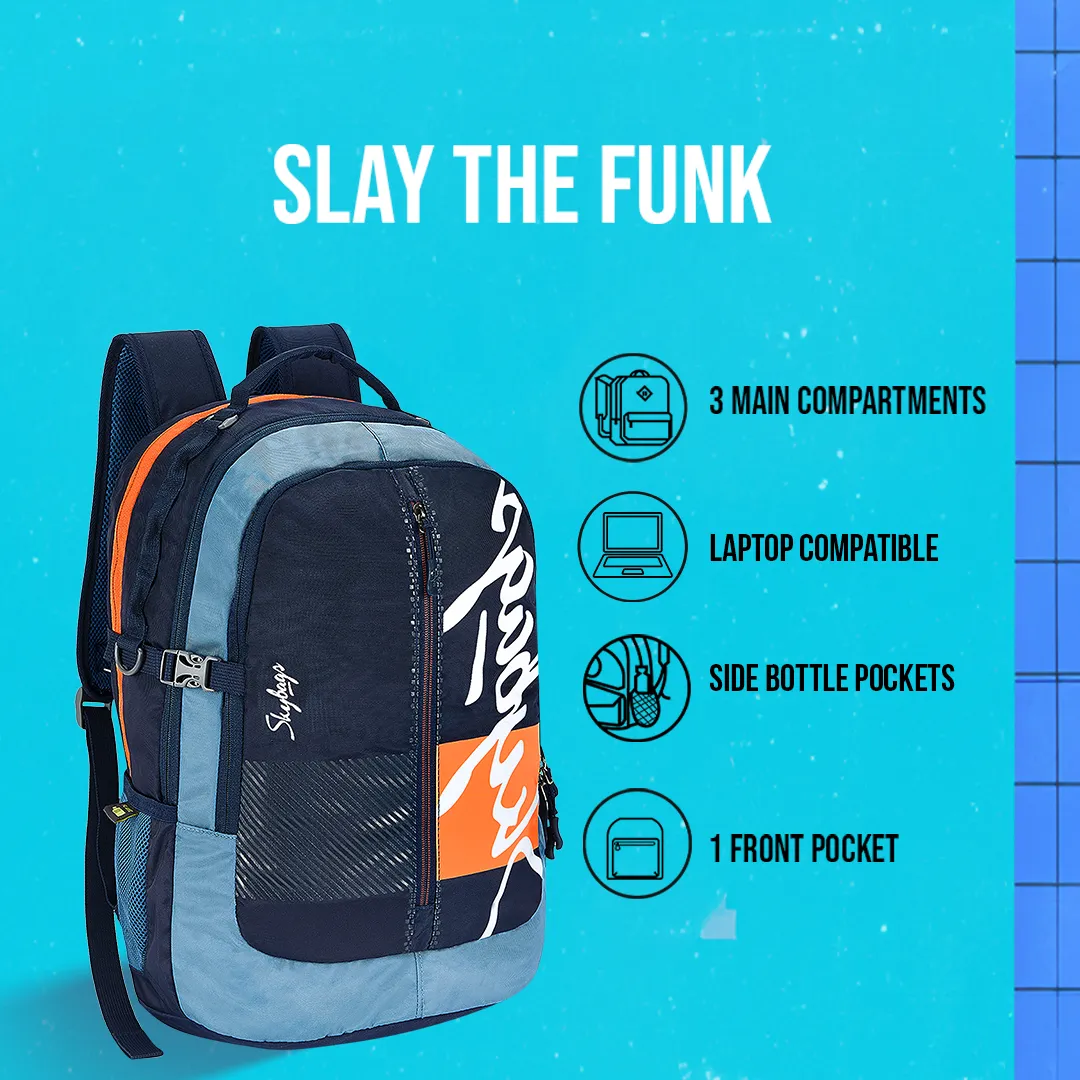 Skybags Strider Nxt 02  Laptop Backpack (H) Indigo Blue